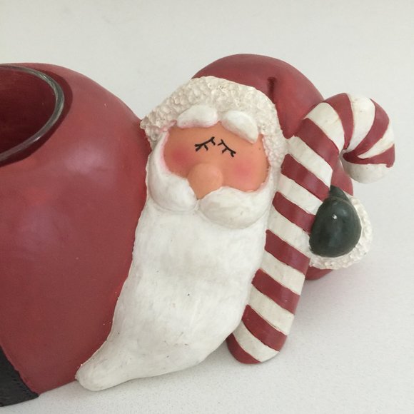 Christmas Holiday Santa Claus Votive Candle Holder - Picture 2 of 6